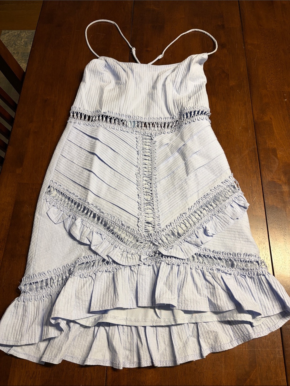 Hello Molly Light Blue Ruffle Mini Dress never worn